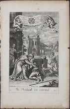 Load image into Gallery viewer, G. Freman, after. The Prodigal Son. Dives and Lazarus. Double sides engraving by L.Masson. 1688-1690.
