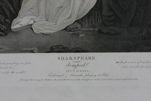 Francis Wheatley, after. Shakespeare. Tempest. Act V. Scene I. Engraved by Caroline Watson. 1795.