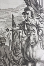 Load image into Gallery viewer, G. Freman, after. Gideon Soldiers. The defeat of the Midianites. Double-sided engraving by Jan Kip and Frederick Hendrik Van Hove. 1688-1690..
