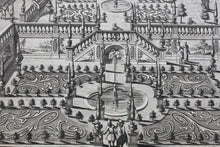 Load image into Gallery viewer, Tobias Gabriel Beckh. View of Hanging Gardens in Passau. Engraving. 1708.
