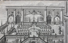 Load image into Gallery viewer, Tobias Gabriel Beckh. View of Hanging Gardens in Passau. Engraving. 1708.
