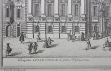 Load image into Gallery viewer, Salomon Kleiner, after. View of the Civil Court in Wiplingerian street. Engraving by Johann August Corvinus. 1725.
