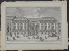 Load image into Gallery viewer, Salomon Kleiner, after. View of the Civil Court in Wiplingerian street. Engraving by Johann August Corvinus. 1725.
