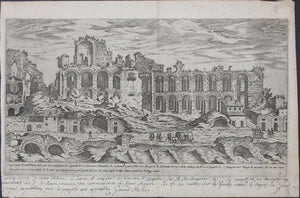 Étienne Dupérac. Palatine from the Circus Maximus. Engraving. After 1575.
