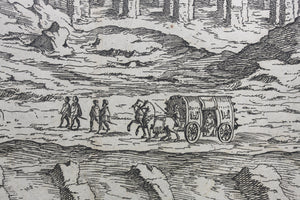 Étienne Dupérac. Palatine from the Circus Maximus. Engraving. After 1575.
