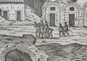 Étienne Dupérac. Palatine from the Circus Maximus. Engraving. After 1575.