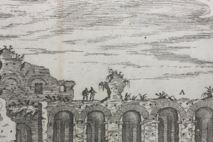Étienne Dupérac. Palatine from the Circus Maximus. Engraving. After 1575.