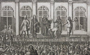 Matthäus Merian. Beheading of the king of England. Engraving. C.1649.