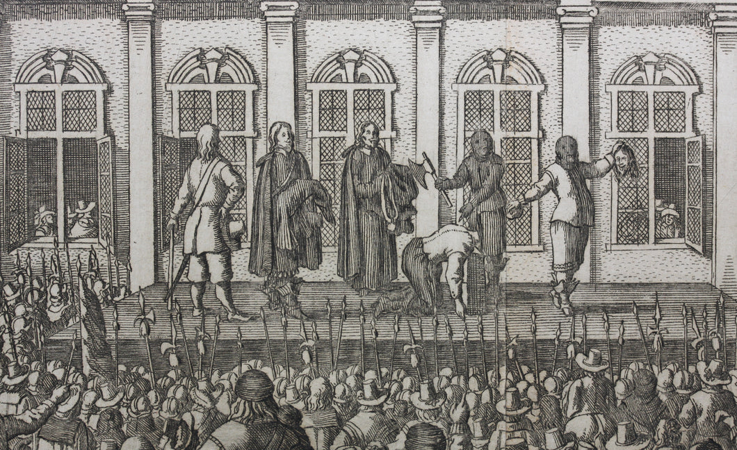 Matthäus Merian. Beheading of the king of England. Engraving. C.1649.