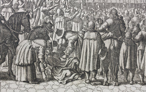 Matthäus Merian. Beheading of the king of England. Engraving. C.1649.