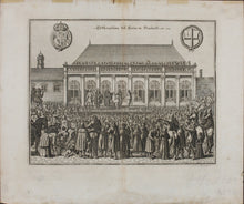 Load image into Gallery viewer, Matthäus Merian. Beheading of the king of England. Engraving. C.1649.
