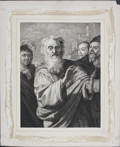 Salvator Rosa, after. William Sharp, after. Diogenes in Search of an Honest Man. Etching by Max Rosenthal. C. 1886.