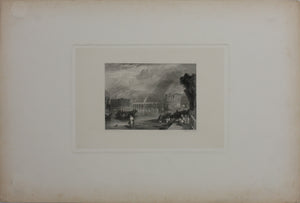 Joseph Mallord William Turner, after. Bridge of Meulan. Engraved by John Cousen. 1835.