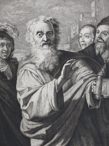 Salvator Rosa, after. William Sharp, after. Diogenes in Search of an Honest Man. Etching by Max Rosenthal. C. 1886.