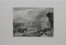Load image into Gallery viewer, Joseph Mallord William Turner, after. Bridge of Meulan. Engraved by John Cousen. 1835.
