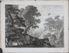 Load image into Gallery viewer, Herman van Swanevelt. St Antony of Egypt visiting St Paul the Hermit. Etching. 1620-1655.
