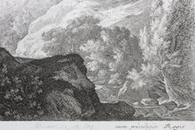 Load image into Gallery viewer, Herman van Swanevelt. St Antony of Egypt visiting St Paul the Hermit. Etching. 1620-1655.
