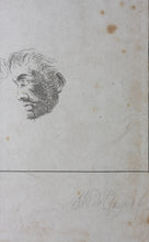 Load image into Gallery viewer, J. Brown, after. 37 heads study. Etching by Chevalier Ignace Joseph de Claussin. 1816.

