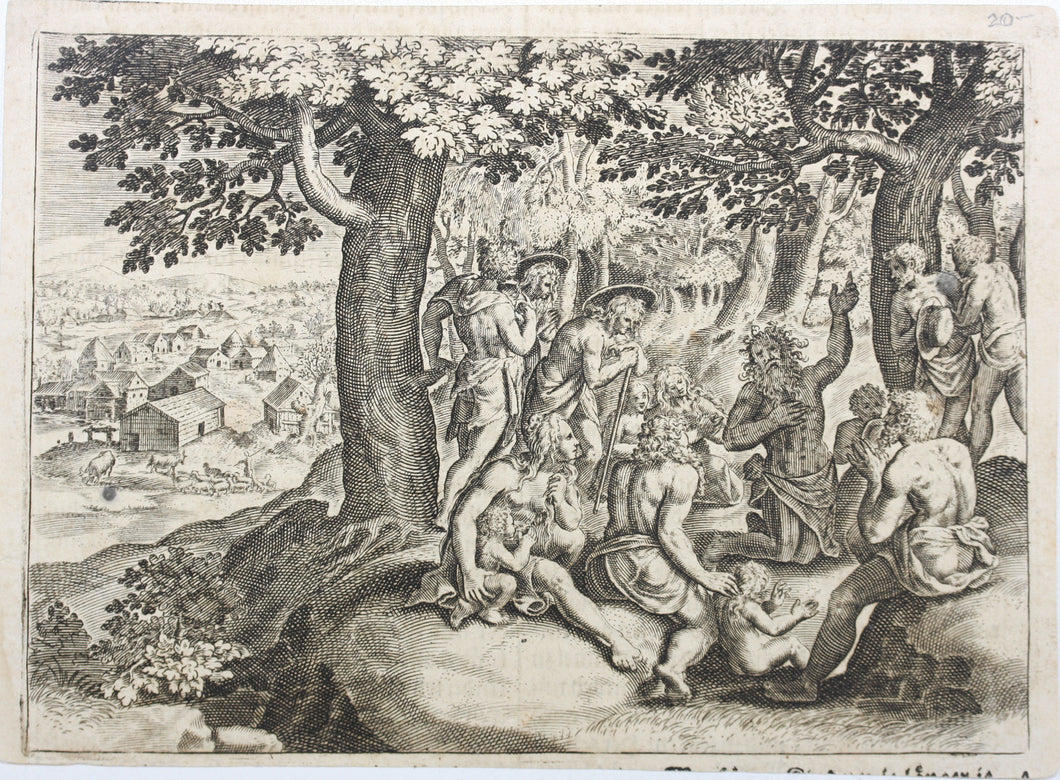 Matthaeus Merian. Lamech. Engraving. 1657