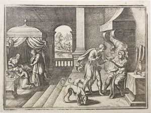 Matthaeus Merian. Jacob and Esau. Engraving. 1657