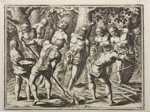 Matthaeus Merian. Burning of Matthias (ben Margalothus) with his companions. Engraving. 1657.