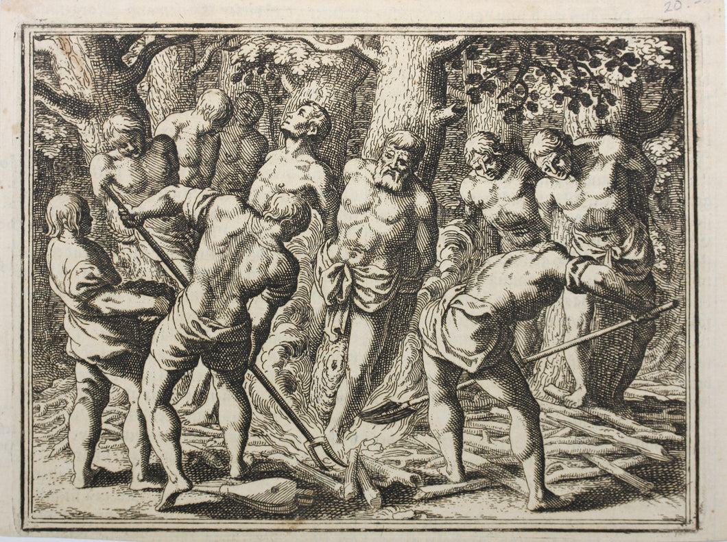 Matthaeus Merian. Burning of Matthias (ben Margalothus) with his companions. Engraving. 1657.