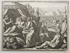 Matthaeus Merian. Death of Julian the Apostate. Engraving. 1657.