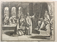 Load image into Gallery viewer, Matthaeus Merian. Punishment of theologian Maximus the Confessor. Engraving. 1657.
