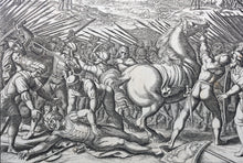Load image into Gallery viewer, Matthaeus Merian. Death of Theodoric I. Engraving. 1657.
