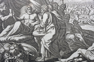 Matthaeus Merian. Death of Julian the Apostate. Engraving. 1657.
