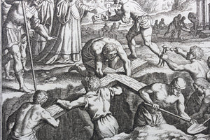 Matthaeus Merian. Helena finding the True Cross. Engraving. 1657.