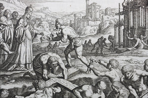 Matthaeus Merian. Helena finding the True Cross. Engraving. 1657.