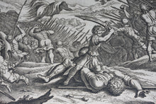 Load image into Gallery viewer, Matthaeus Merian. David Beheading Goliath. Engraving. 1657.
