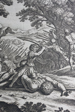 Load image into Gallery viewer, Matthaeus Merian. David Beheading Goliath. Engraving. 1657.
