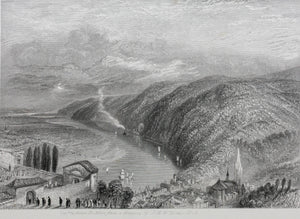 Joseph Mallord William Turner, after. Caudebec. Engraved by James Baylis Allen. 1834