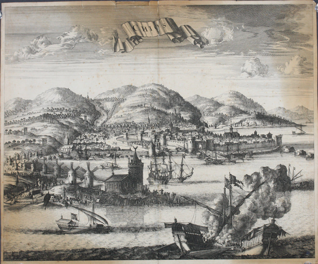 Olfert Dapper. Chios. Etching. 1688.