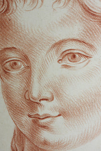 Pierre Thomas Le Clerc, after. Two female heads No. 4. Etching by Roubillac. Late XVII C.