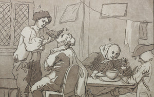 William Hogarth. Breakfasting &c. Aquatint and etching by Richard Livesay. 1781.