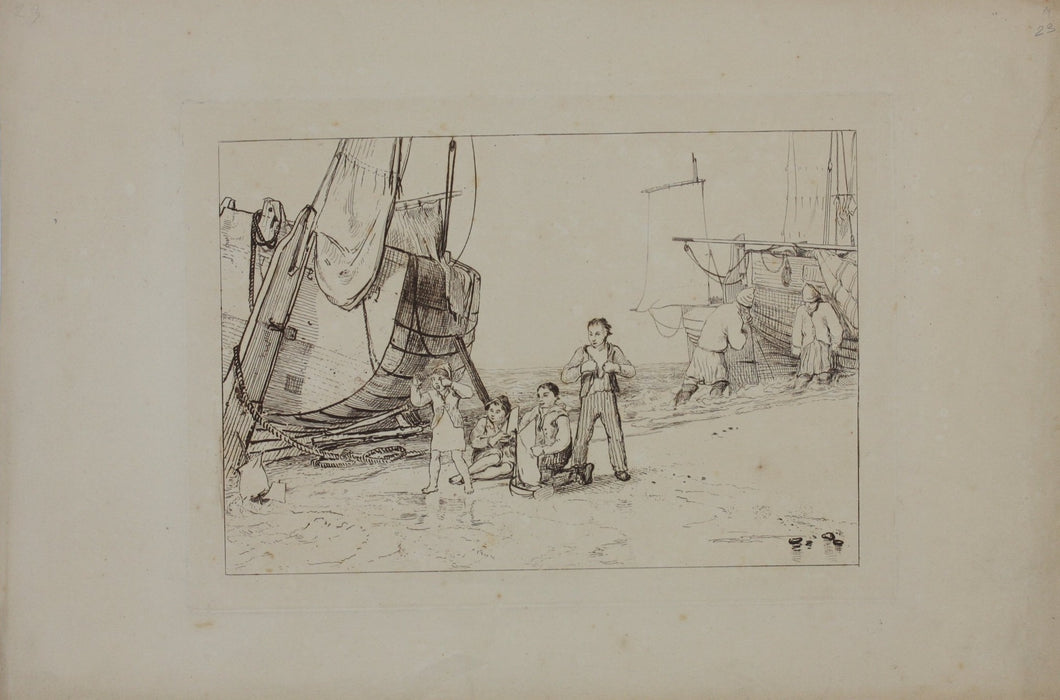 Joseph Mallord William Turner. Marine Dabblers. Etching. 1811.