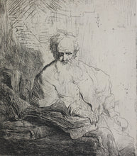 Load image into Gallery viewer, Rembrandt Harmensz van Rijn, after. Saint Paul in meditation. Photogravure. 1884.
