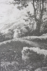 John Thomas Smith. Two Landscapes. Etchings. 1793.