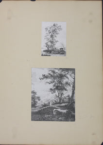 John Thomas Smith. Two Landscapes. Etchings. 1793.