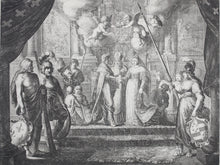 Load image into Gallery viewer, Nicolaes Moyaert, after. The Marriage of Henry IV and Marie de Medici. Etching by Pieter Nolpe. 1638.
