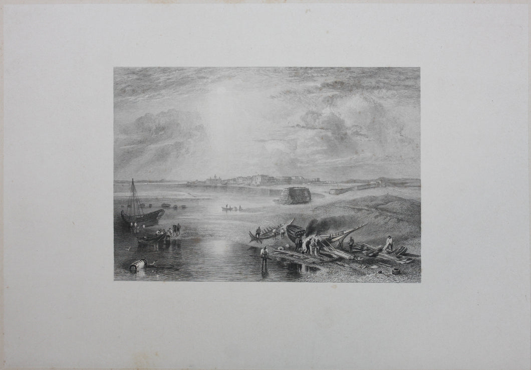 Joseph Mallord William Turner, after. The Red Sea and Suez. Engraved by Edward Francis Finden. 1836.