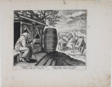 Load image into Gallery viewer, Maarten de Vos, after. 26. Ammon, religious hermit. Etching by Sadeler. Late XVI C.
