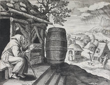 Load image into Gallery viewer, Maarten de Vos, after. 26. Ammon, religious hermit. Etching by Sadeler. Late XVI C.
