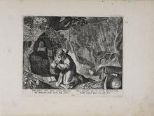 Load image into Gallery viewer, Maarten de Vos, after. 20. Or, religious hermit. Etching by Sadeler. Late XVI C.
