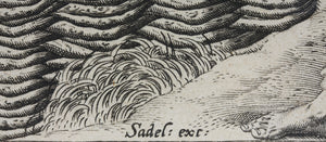Maarten de Vos, after. 15. Spiridionis, religious hermit. Etching by Sadeler. Late XVI C.