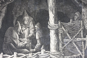 Maarten de Vos, after. 15. Spiridionis, religious hermit. Etching by Sadeler. Late XVI C.