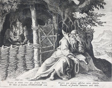 Load image into Gallery viewer, Maarten de Vos, after. 15. Spiridionis, religious hermit. Etching by Sadeler. Late XVI C.
